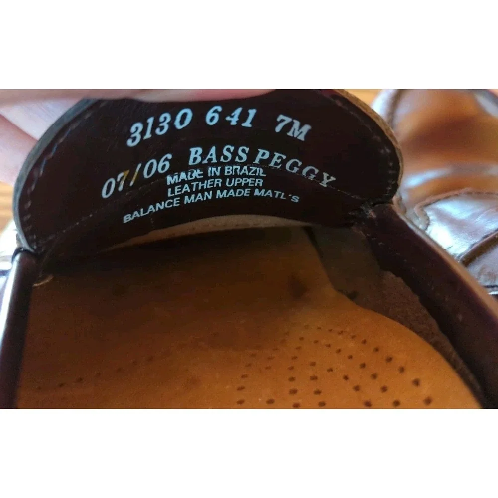 G.H. Bass & Co. Weejuns Peggy Mule Easy Wine Leather Loafer Women's‎ Size 7 M